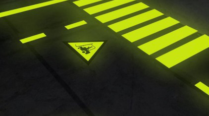 LumaSafe Photoluminescent Pedestrian Path